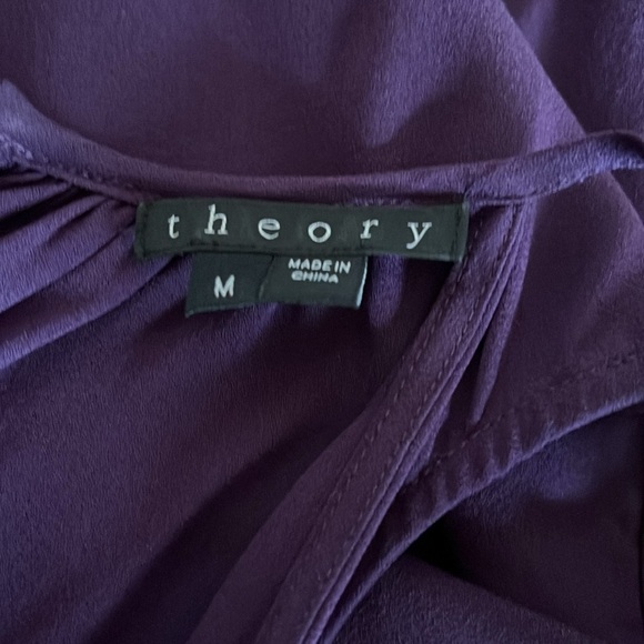 Theory Silk Purple Halter Top Size M - Picture 8 of 11